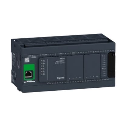 Picture of logic controller, Modicon M241, 40 IO, transistor, PNP, Ethernet