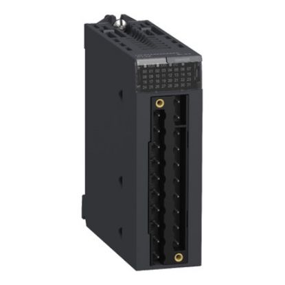 Picture of discrete mixed IO module, Modicon X80, 8 inputs, 24V DC, 8 relay outputs, 24 to 240V AC positive