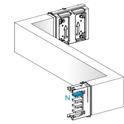 Picture of Zed, Canalis KSA250, aluminium, 100/160/250A, side B made to measure, turns left then right, 3L+N+PE, white RAL9001