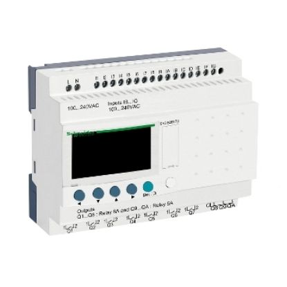 Picture of Zelio Logic, Modular smart relay, 26 I/O, 100...240 V AC, clock, display