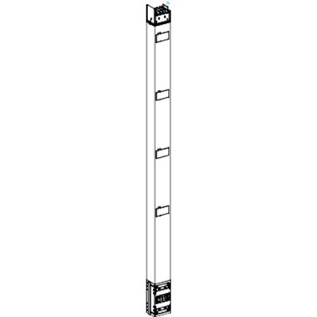 Picture of Vertical distribution length, Canalis KSA1000, aluminium, 1000A, fixed length 2.5m, 4 outlets, 3L+N+PE, white RAL9001