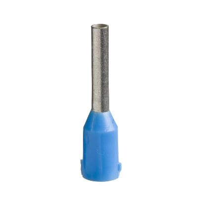 Picture of Cable ends, Linergy TR cable ends, single conductor, Blue, 2.5mm², for insulated cable, medium size, 10 sets of 100