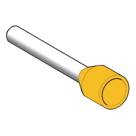 Picture of Cable ends, Linergy TR cable ends, single conductor, yellow, 6mm², for insulated cable, long size, 10 sets of 100
