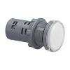 Picture of Monolithic pilot light, Easy Harmony XA2, plastic, white, 22mm, integral LED, screw clamp terminals, 24V AC DC