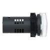 Picture of Monolithic pilot light, Easy Harmony XA2, plastic, white, 22mm, integral LED, screw clamp terminals, 24V AC DC
