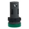 Picture of Monolithic pilot light, Easy Harmony XA2, plastic, green, 22mm, integral LED, screw clamp terminals, 24V AC DC