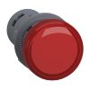 Picture of Monolithic pilot light, Easy Harmony XA2, plastic, red, 22mm, integral LED, screw clamp terminals, 24V AC DC
