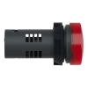 Picture of Monolithic pilot light, Easy Harmony XA2, plastic, red, 22mm, integral LED, screw clamp terminals, 24V AC DC