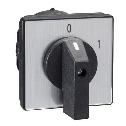 Picture of Cam switch, Harmony K, front mounting, plastic, 1 pole,position 0, 60°, 32A, 64x64mm, marked 1/0/2