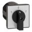 Picture of Complete cam switch, Harmony K1, K2, cam changeover switch, front mounting, plastic, 4 poles, position 0, 30degrees, 32A, 64x64mm, marked 1 0 2