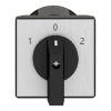 Picture of Complete cam switch, Harmony K1, K2, cam changeover switch, front mounting, plastic, 4 poles, position 0, 60degrees, 63A, 64x64mm, marked 1 0 2