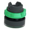 Picture of Harmony XB5, Head for illuminated push button, plastic, green flush, 22mm, universal LED, spring return, plain lens
