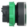 Picture of Harmony XB5, Head for illuminated push button, plastic, green flush, 22mm, universal LED, spring return, plain lens