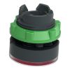 Picture of Harmony XB5, Head for illuminated push button, plastic, red flush, 22mm, universal LED, spring return, plain lens