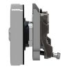 Picture of Illuminated double headed push button head, Harmony XB4, metal, 22mm, 1 green fLush+1 pilot light+1 red flush, unmarked