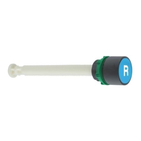 Picture of Pushs button reset for 17...120mm actuation distance, Harmony XB5, plastic, flush, blue, 22mm, marked R