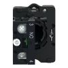 Picture of Complete push button, Easy Harmony XA2, plastic, flush, green, 22mm, spring return, unmarked, 1NO