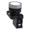 Picture of Complete push button, Easy Harmony XA2, plastic, flush, white, 22mm, spring return, unmarked, 1NO