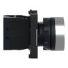 Picture of Complete push button, Easy Harmony XA2, plastic, flush, green, 22mm, spring return, marked I, 1NO