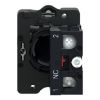 Picture of Complete push button, Easy Harmony XA2, plastic, flush, red, 22mm, spring return, marked STOP, 1NC