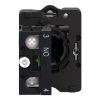 Picture of Complete push button, Easy Harmony XA2, plastic, flush, blue, 22mm, spring return, unmarked, 1NO