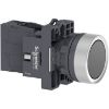 Picture of Complete push button, Easy Harmony XA2, plastic, flush, black, 22mm, push push, unmarked, 1NO