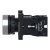Picture of Complete push button, Easy Harmony XA2, plastic, flush, black, 22mm, push push, unmarked, 1NO