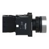 Picture of Complete illuminated push button, Easy Harmony XA2, plastic, flush, red, 22mm, spring return, 24V AC DC, 1NO