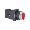 Picture of Complete illuminated push button, Easy Harmony XA2, plastic, flush, red, 22mm, spring return, 220V AC, 1NC