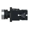 Picture of Complete illuminated push button, Easy Harmony XA2, plastic, flush, white, 22mm, spring return, 220V AC, 1NO