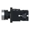 Picture of Complete illuminated push button, Easy Harmony XA2, plastic, flush, green, 22mm, spring return, 24V AC DC, 1NO