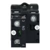 Picture of Complete illuminated push button, Easy Harmony XA2, plastic, flush, red, 22mm, spring return, 220V AC, 1NO