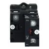 Picture of Complete illuminated push button, Easy Harmony XA2, plastic, flush, red, 22mm, spring return, 380V AC, 1NC