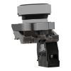 Picture of Push button, metal, Harmony XB4, flush, black, 22mm, spring return, unmarked, 1NO