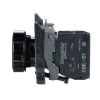 Picture of Push button, metal, Harmony XB4, flush, black, 22mm, spring return, unmarked, 1NO
