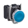 Picture of Push button, Harmony XB4, metal, flush, blue, 22mm, spring return, unmarked, 1NO