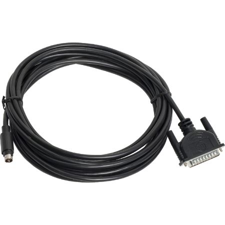 Picture of Uni-Telway/Modbus serial link - L = 5 m - 1 male mini DIN + 1 male SUB-D 25