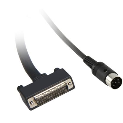 Picture of Uni-Telway/Modbus serial link - L = 2.5 m - 1 male mini DIN + 1 male SUB-D 25