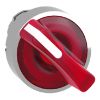 Picture of Head for illuminated selector switch, Harmony XB4, metal, red handle, 22mm, universal LED, 2 positions, stay put