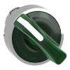 Picture of Head for illuminated selector switch, Harmony XB4, metal, white handle, 22mm, universal LED, 2 positions, spring return
