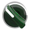 Picture of Head for illuminated selector switch, Harmony XB4, metal, white handle, 22mm, universal LED, 2 positions, spring return