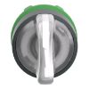 Picture of Head for illuminated selector switch, Harmony XB5, dark grey plastic, white handle, 22mm, universal LED, 3 positions, right to center