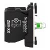 Picture of Harmony XB5, Complete body/contact assembly and light block, plastic, universal LED, body/fixing collar, 1NO, 24V AC DC