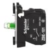 Picture of Harmony XB5, Complete body/contact assembly and light block, plastic, universal LED, body/fixing collar, 1NO, 24V AC DC