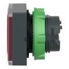 Picture of Head for illuminated push button, Harmony XB5, red square square flush 22mm, universal LED, for insertion of legend