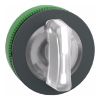 Picture of Head for illuminated selector switch, Harmony XB5, plastic, white handle, universal LED, 3 positions, to center