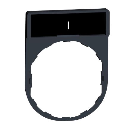 Picture of Legend holder 30x40mm, Harmony XB4, plastic, with legend 8x27mm, marked I