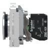 Picture of Push button flush mounted, Harmony XB4, metal, blue, 30mm, spring return, unmarked, 1NC