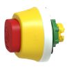 Picture of Antimicrobial Illuminated emergency stop head, Harmony XB5, plastic, red, 22mm, trigger latching turn to release, white red LED, 24V AC DC