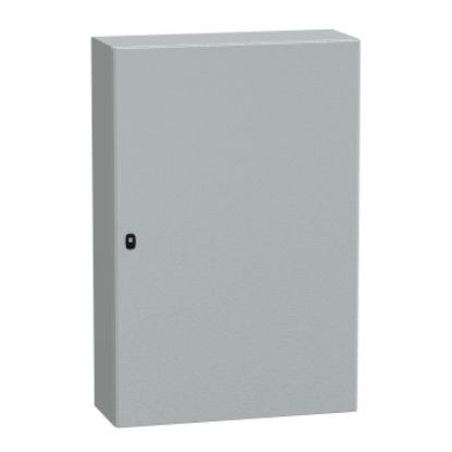 Picture of Wall mounted steel enclosure, PanelSeT S3D, plain door, with mounting plate, 1200x800x300mm, IP66, IK10